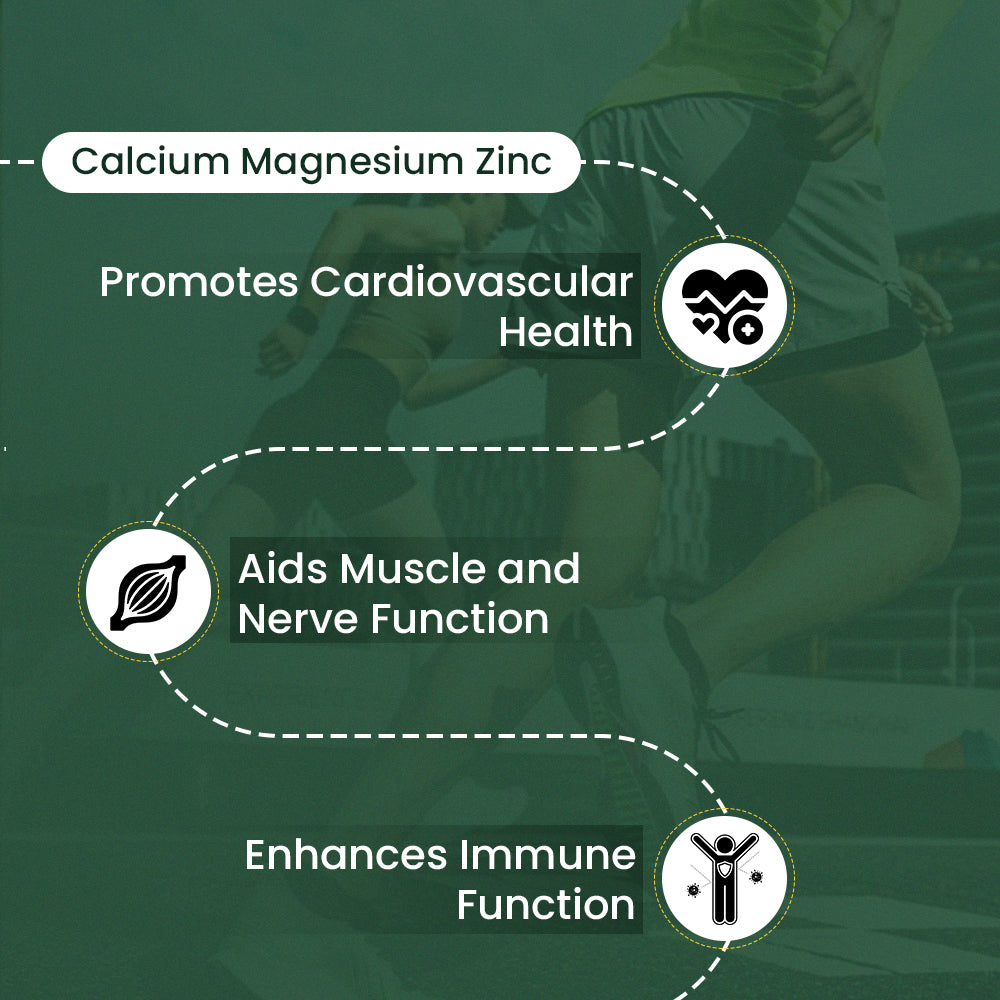 Healthreef Plant-Based Calcium, Magnesium, Zinc with Vitamin D3 & K2 Supplement Bone Strength, Joint Flexibility & Enhanced Calcium Absorption - 60 Vegetarian Capsules