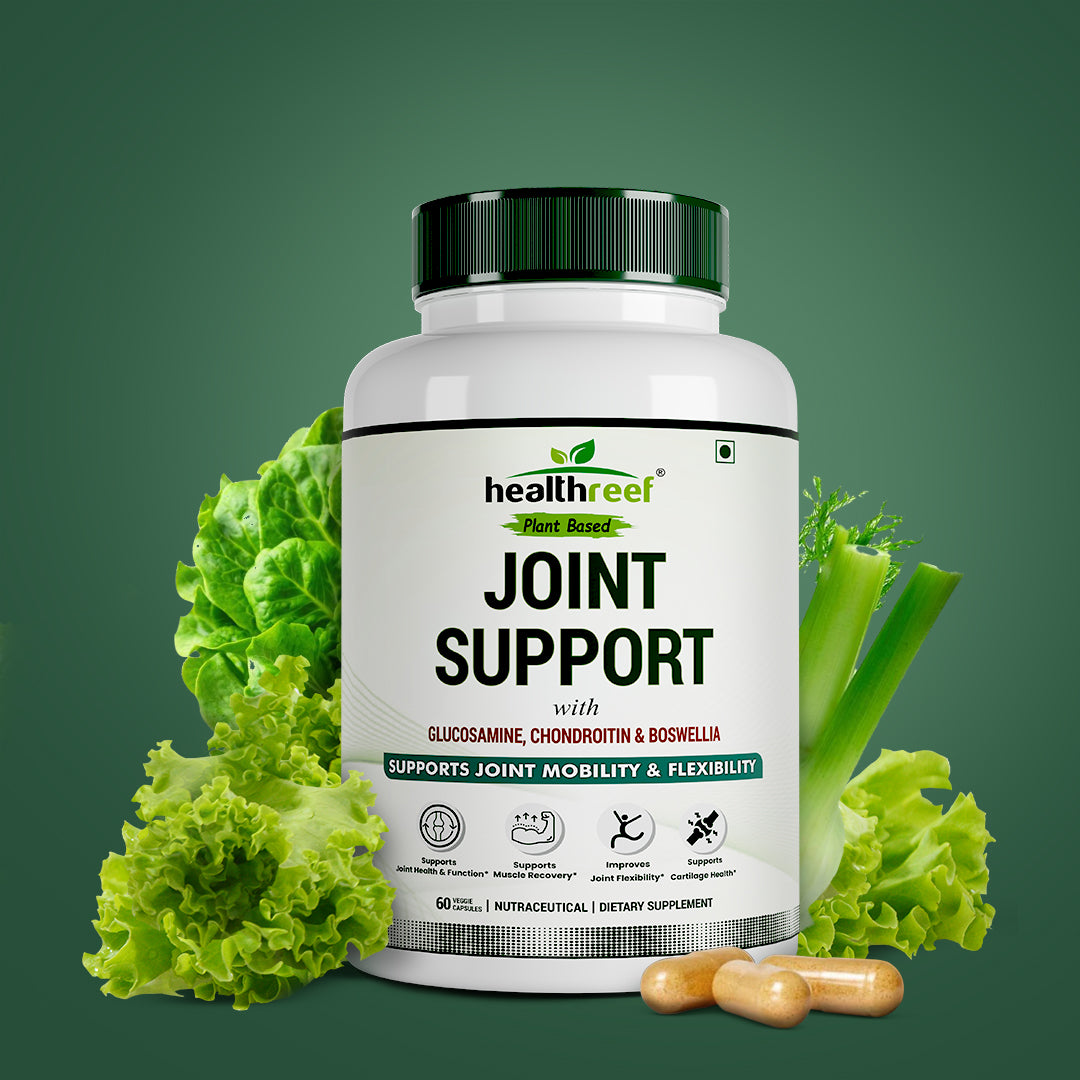 Healthreef Plant-Based Joint Support with Glucosamine, Chondroitin & Boswellia for Flexibility & Cartilage Health – 60 Vegetarian Capsules