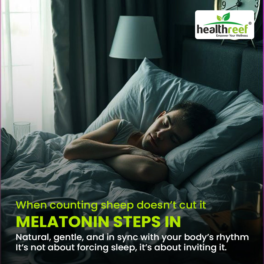 Healthreef Premium Plant-Based Melatonin 5mg Sleep Supplement – Enhanced with Valerian Root, Ashwagandha, Magnesium & Vitamin B6 for Relaxation, Restful Sleep, and Stress Reduction – Non-Habit Forming - 60 Vegetarian Capsules