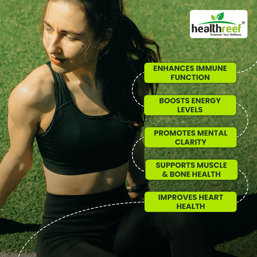 Healthreef Plant-Based Multivitamin for Women Complete Vitamins, Minerals & Antioxidants for Energy, Hormonal Balance, Skin & Hair Health - 60 Vegetarian Capsules