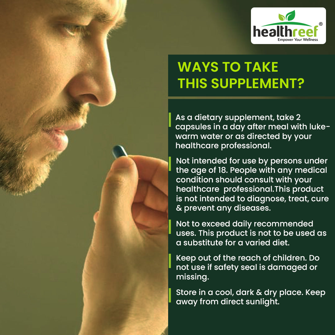 Healthreef Plant-Based Multivitamin for Men – Complete Daily Nutrition with Vitamins, Minerals & Antioxidants - 60 Veg Capsules - Healthreef