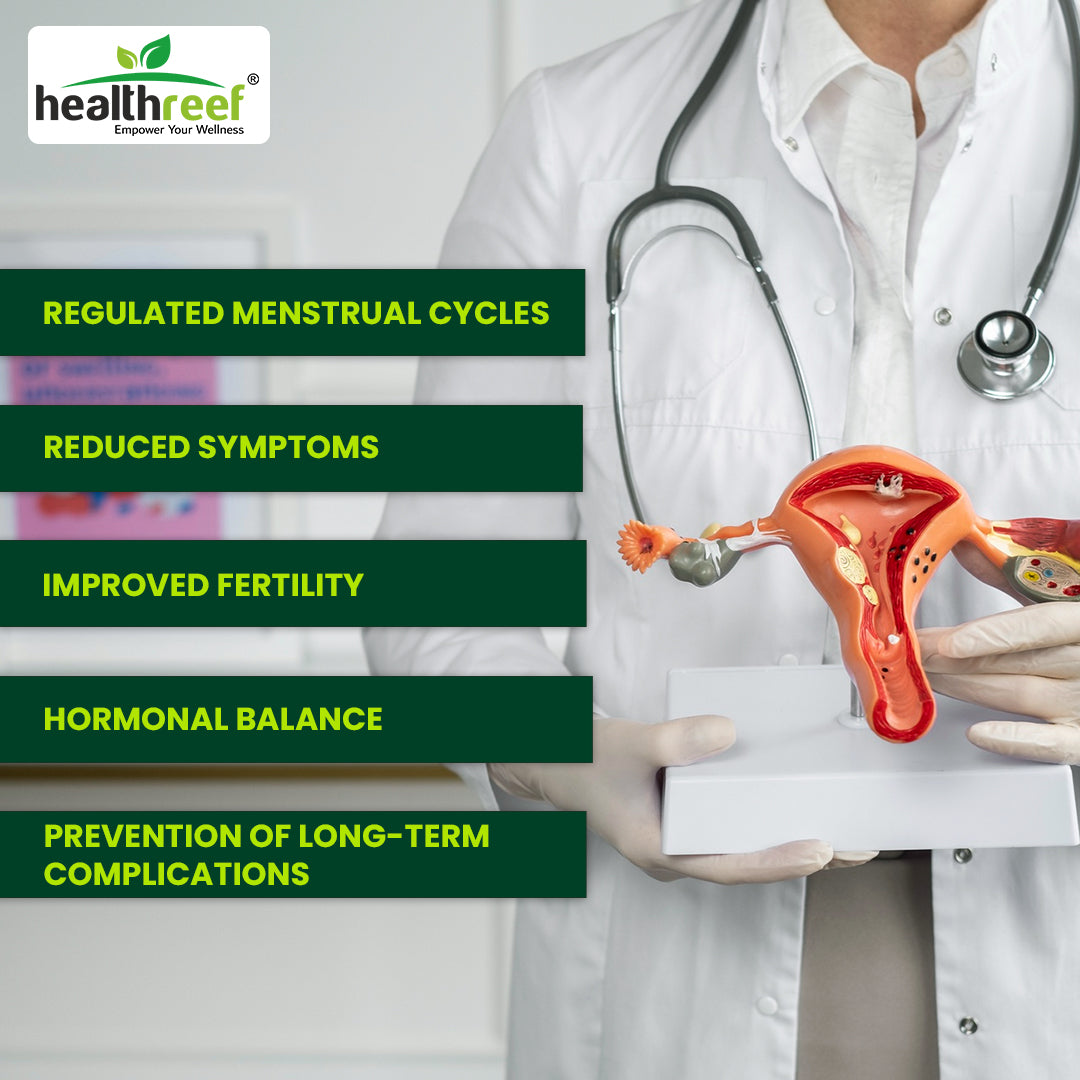 Healthreef Plant-Based PCOS & PCOD Hormonal Balance Supplement Shatavari, Chasteberry, Raspberry & Fenugreek for Menstrual Support, Fertility & Acne Relief - 60 Vegetarian Capsules