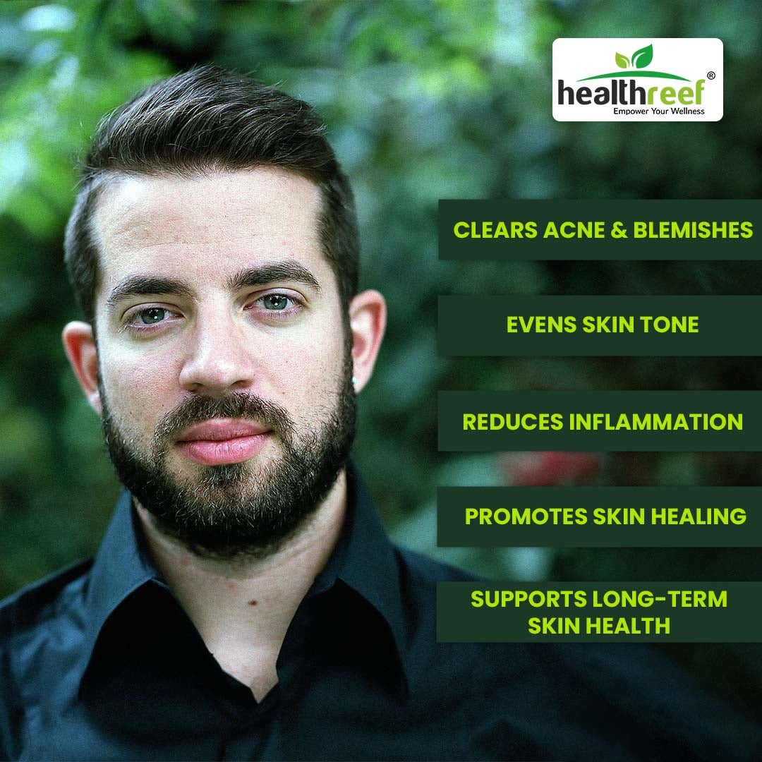 Healthreef Plant-Based Skin Brilliance Supplement L-Glutathione, L-Lysine, Vitamin C & E for Skin Brightening, Pigmentation Reduction & Anti-Aging - 60 Vegetarian Capsule