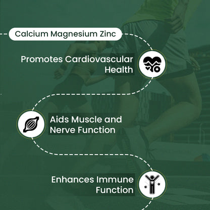 Healthreef Plant-Based Calcium, Magnesium, Zinc with Vitamin D3 & K2 Supplement Bone Strength, Joint Flexibility & Enhanced Calcium Absorption - 60 Vegetarian Capsules
