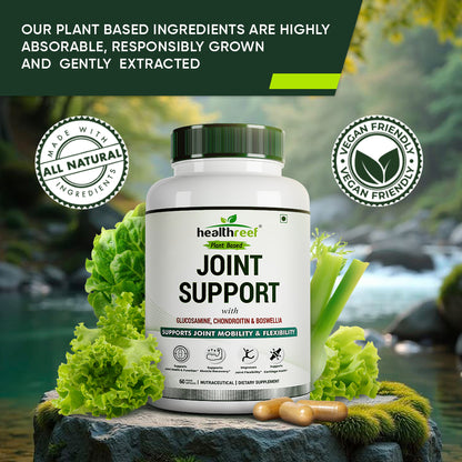 Healthreef Plant-Based Joint Support with Glucosamine, Chondroitin & Boswellia for Flexibility & Cartilage Health – 60 Vegetarian Capsules