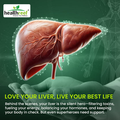 Healthreef Advanced Liver Cleanse & Detox Supplement – Milk Thistle, Choline, Inositol, Dandelion, Turmeric & Green Tea Extracts – Potent Herbal Support for Liver Health, Detoxification, and Fat Metabolism – 60 Vegetarian Capsules