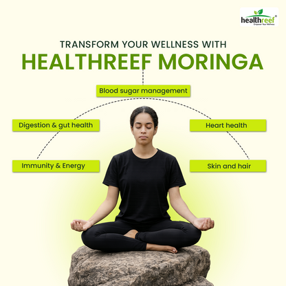 Healthreef Pure Moringa Leaf Powder, Natural Superfood for Daily Health & Wellness - 200g