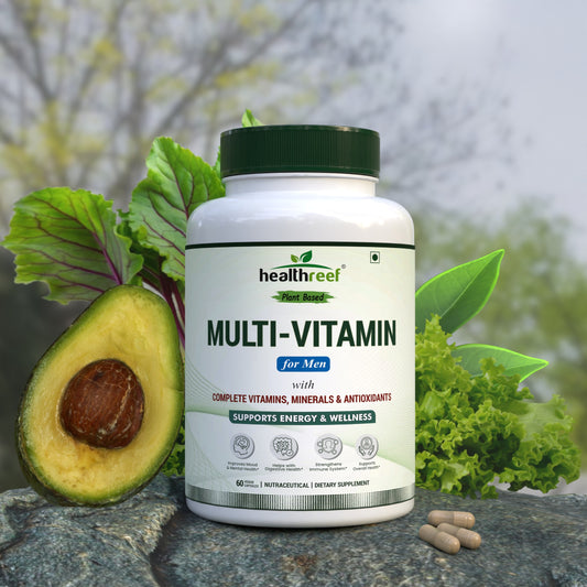 Healthreef Plant-Based Multivitamin for Men – Complete Daily Nutrition with Vitamins, Minerals & Antioxidants - 60 Veg Capsules - Healthreef